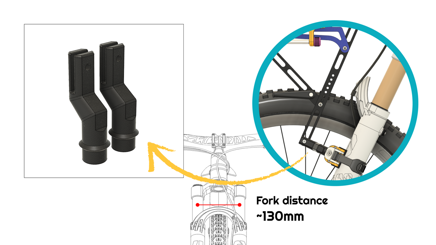 Fork clamp cylinders - 15mm offset