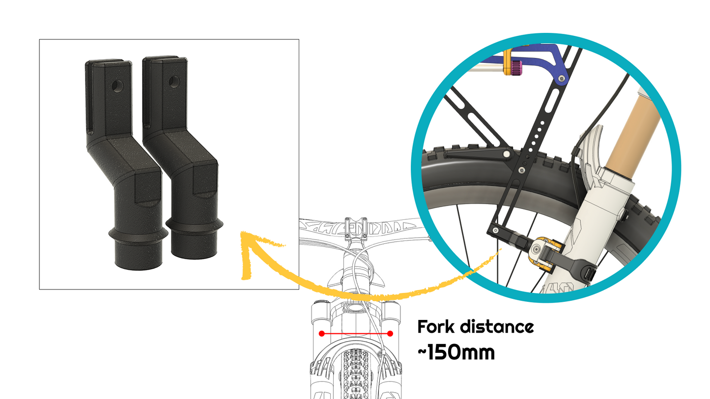 Fork clamp cylinders - 25mm offset