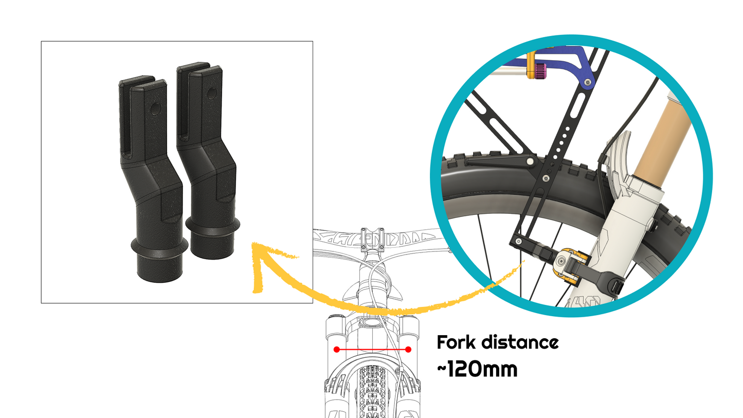 Fork clamp cylinders - 10mm offset