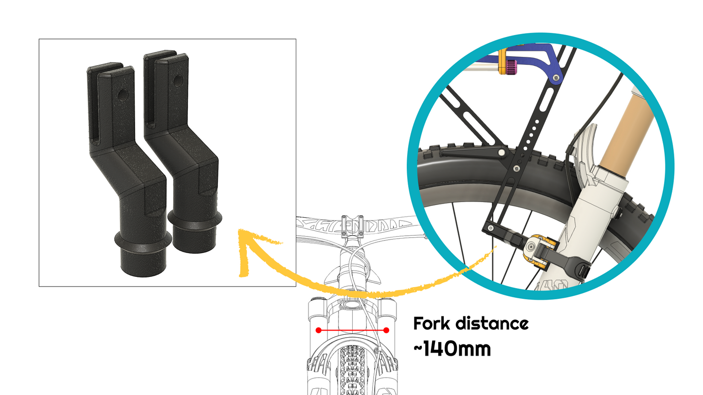 Fork clamp cylinders - 20mm offset