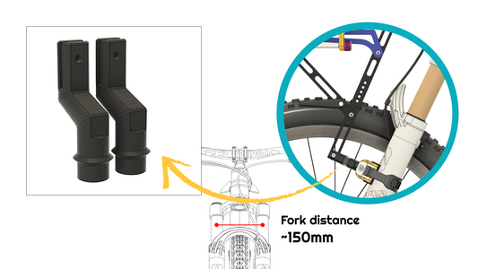 Fork clamp cylinders - 25mm offset